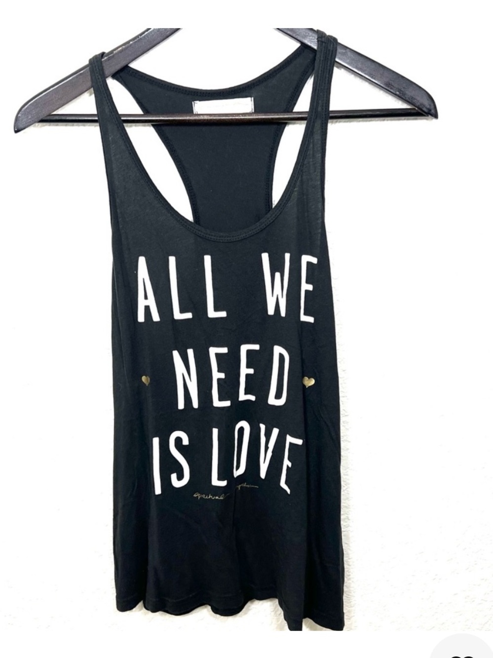 Spiritual Gangster All We Need Is Love Racer Back Tank Top black Size M